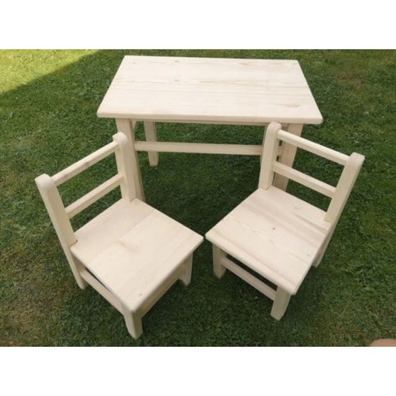 Masa pentru copii din lemn cu scaune Woodland