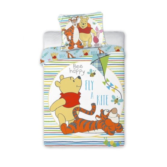 Lenjerie de pat pentru copii Winnie the Pooh, prieteni și un zmeu