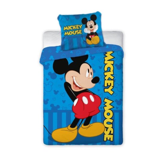Lenjerie de pat pentru copii Mickey Mouse - albastru