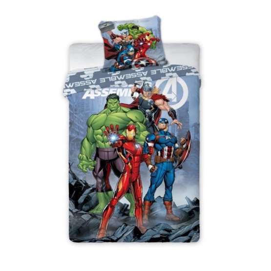 Lenjerie de pat copii 140x200 cm + 70x90 Avengers