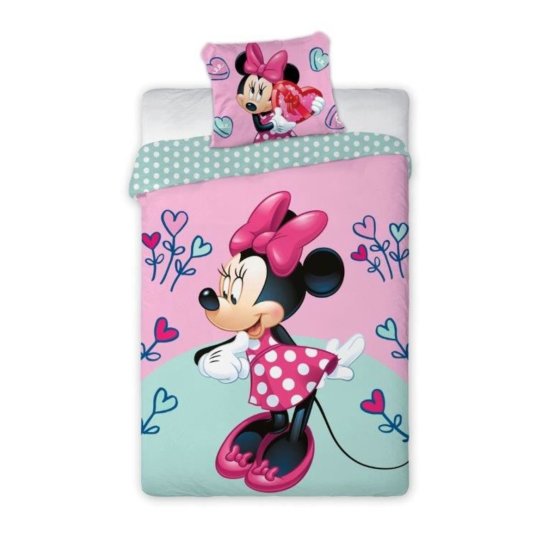 Lenjerie de pat copii 140x200 cm + 70x90 Minnie Mouse