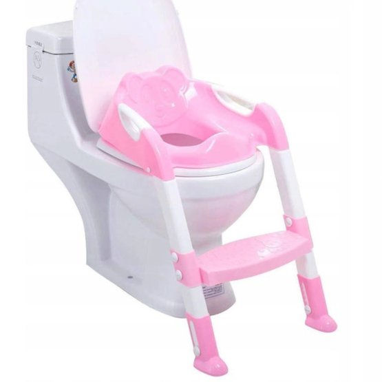 Scaun și pași către toaletă - roz