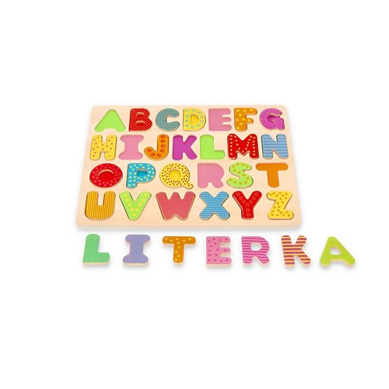Alfabetul puzzle din lemn - majuscule