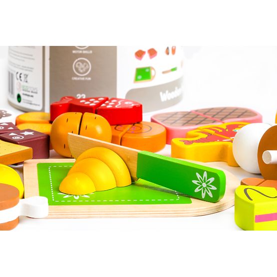Alimente din lemn de tăiat 23 de piese ECOTOYS