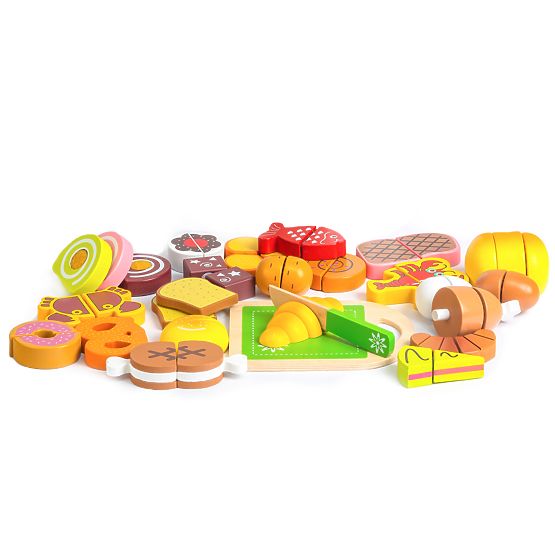 Alimente din lemn de tăiat 23 de piese ECOTOYS