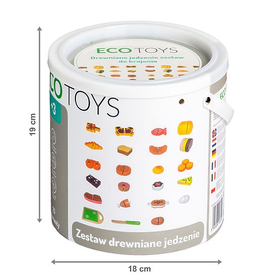 Alimente din lemn de tăiat 23 de piese ECOTOYS