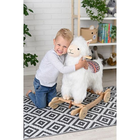 Alpaca pe cal balansoar cu roți