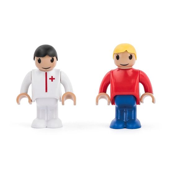 Ambulanță cu remorcă și figurine