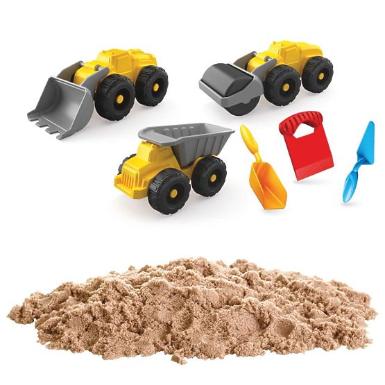 ART CRAFT Set de nisip cinetic cu vehicule de construcții