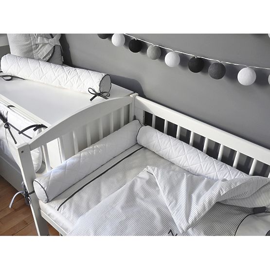 Așternut de pat din 2 piese pentru copii – Panda gri