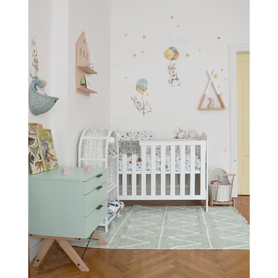 Autocolant de perete DEKORNIK – model iepurași veseli albi