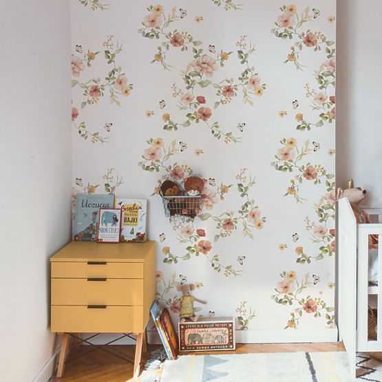Autocolant  de perete floral vintage  – DEKORNIK