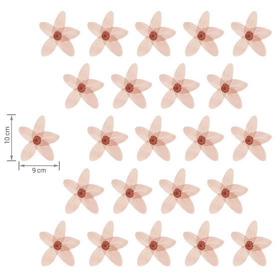 Set autocolante de perete - Nu-mă-uita roz 23 buc