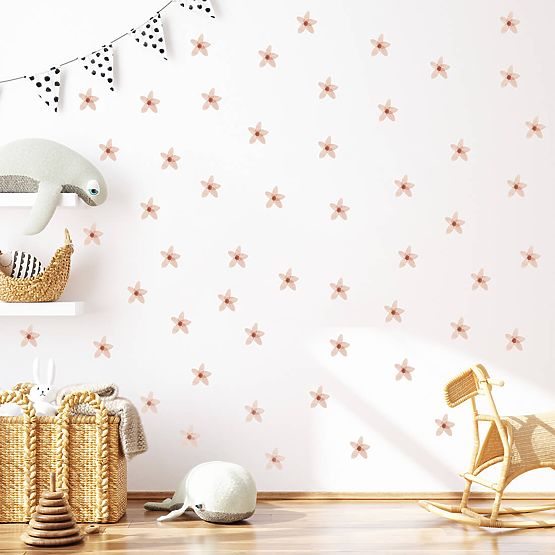 Set autocolante de perete - Nu-mă-uita roz 23 buc