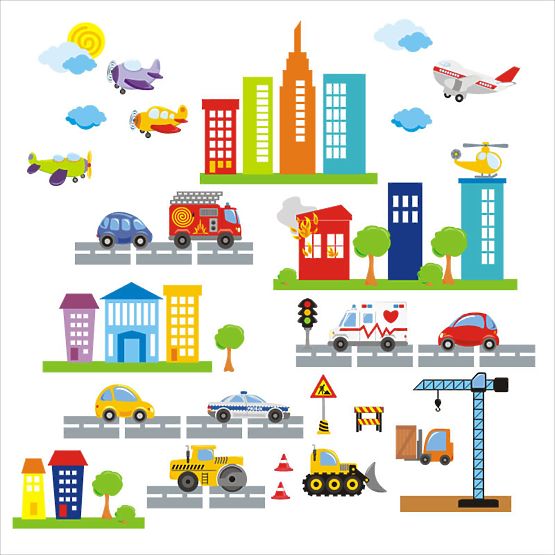 autocolante pe perete CITY