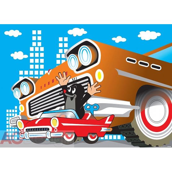 Autocolantul de perete pentru copii - Cârtiţa şi Cars