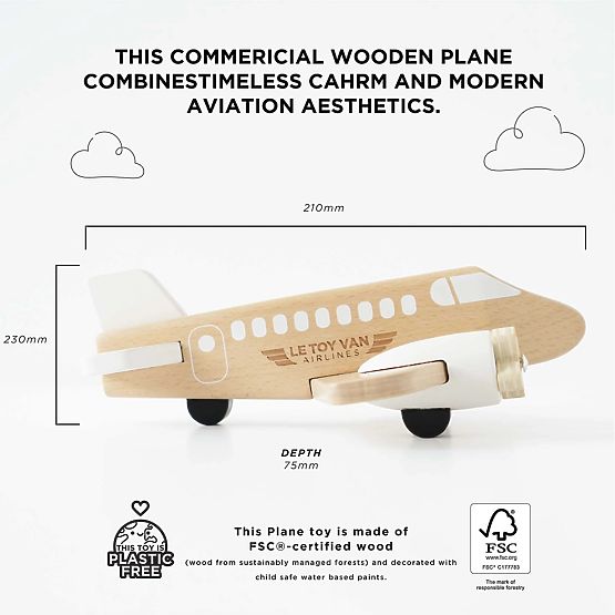 Avion din lemn Le Toy Van