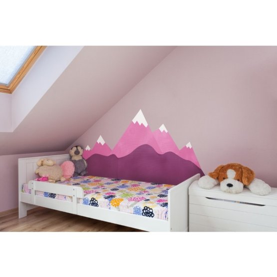 Protecție cu spumă pentru peretele din spatele patului Munții - roz