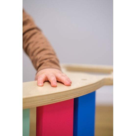 Balansoar montessori din lemn - curcubeu