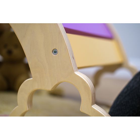 Balansoar montessori din lemn - curcubeu