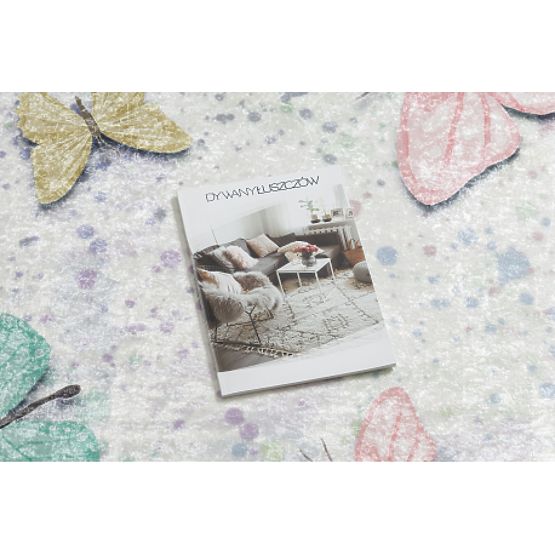 BAMBINO 1610 covoraș de spălat Fluturi pentru copii antiderapant - crem