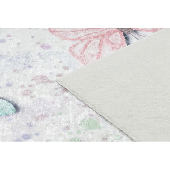 BAMBINO 1610 covoraș de spălat Fluturi pentru copii antiderapant - crem