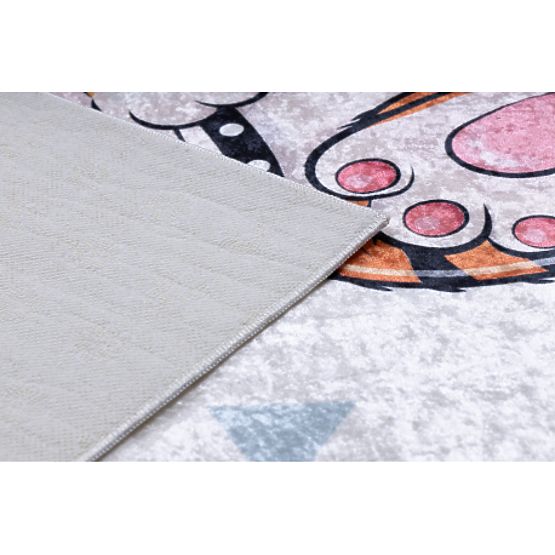 BAMBINO 1960 covoraș de spălat Tigru, Indian pentru copii antiderapant - alb