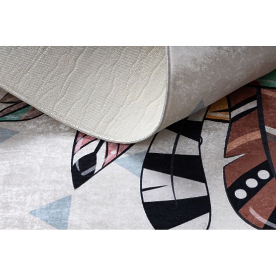 BAMBINO 1960 covoraș de spălat Tigru, Indian pentru copii antiderapant - alb