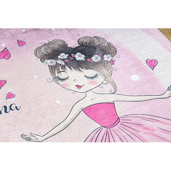 BAMBINO 2161 covoraș de spălat Balerină, pisicuță pentru copii antiderapant - roz