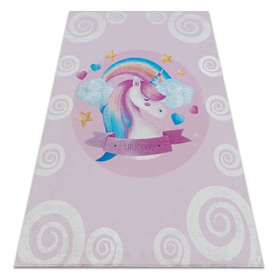 BAMBINO 2533 covoraș de spălat Unicorn, curcubeu pentru copii antiderapant - roz