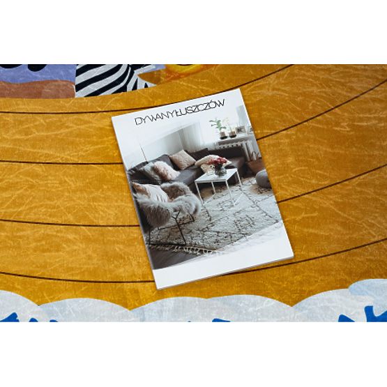 BAMBINO 2685 covoraș de spălat Animale, Barcă pentru copii antiderapant - albastru / maro