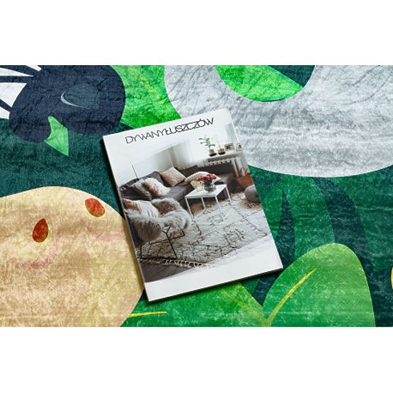 BAMBINO 2705 covoraș de spălat Animale, Africa pentru copii antiderapant - verde / maro