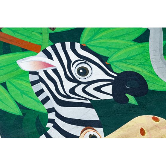 BAMBINO 2705 covoraș de spălat Animale, Africa pentru copii antiderapant - verde / maro