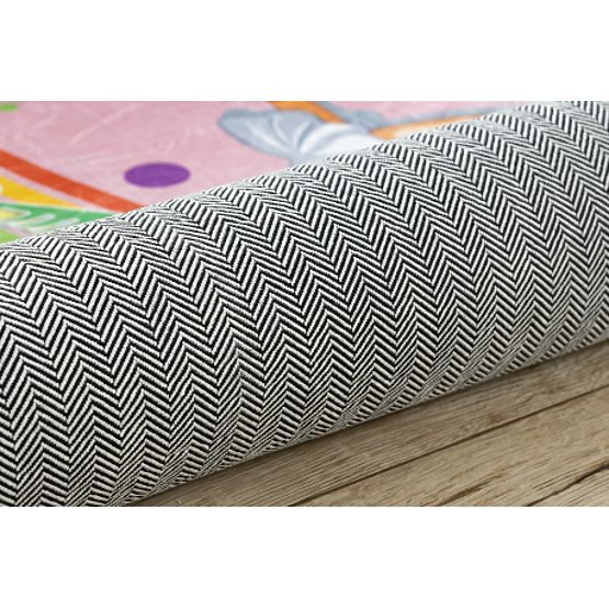 BAMBINO 41870 covoraș de spălat Balerină, curcubeu pentru copii antiderapant - roz