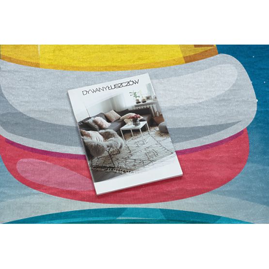 BAMBINO 42810 covoraș de spălat Rachetă, planete pentru copii antiderapant - albastru / maro