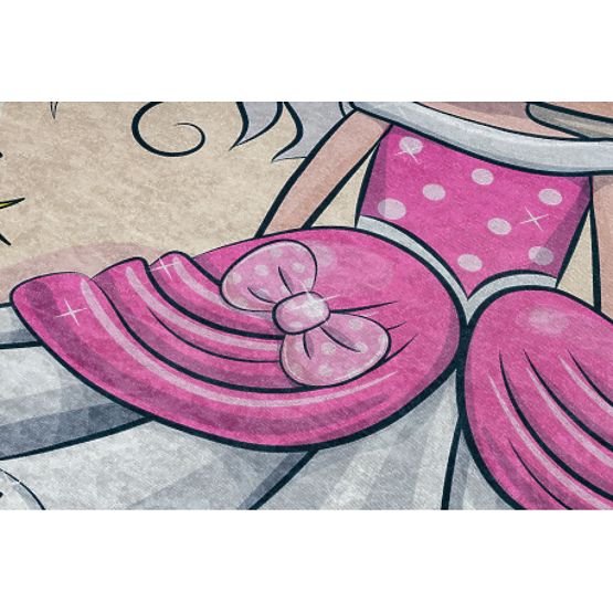 BAMBINO 43020 covoraș de spălat Prințesă, stele pentru copii antiderapant - crem / roz