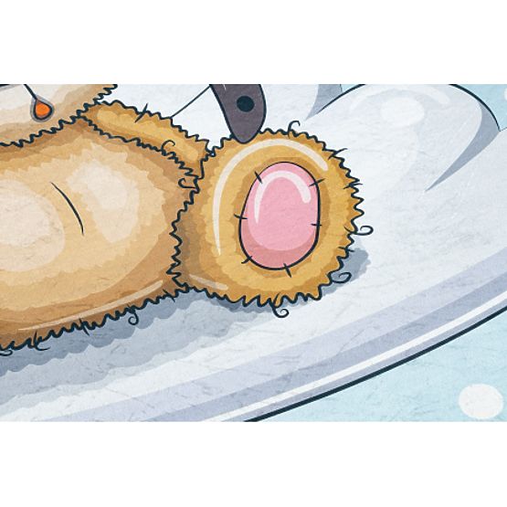 BAMBINO 43030 covoraș de spălat Ursuleț, pilot pentru copii antiderapant - albastru / maro