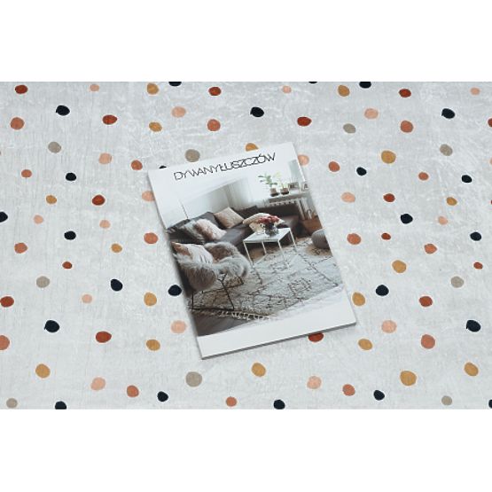 BAMBINO 47890 covoraș de spălat Puncte pentru copii antiderapant - alb / maro