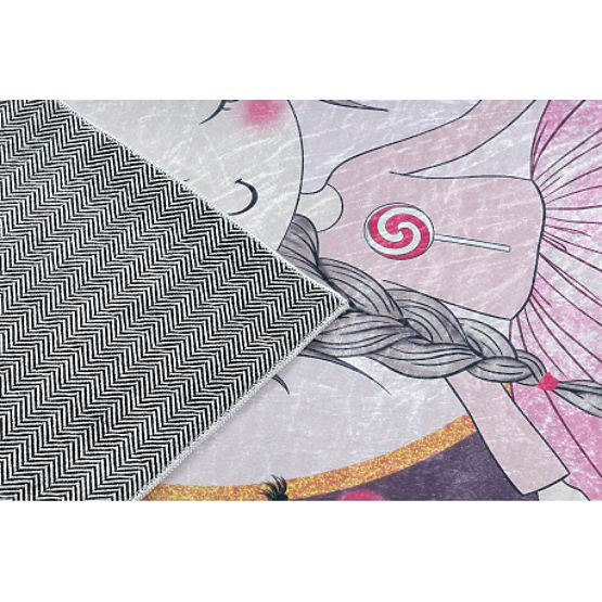 BAMBINO 48060 covoraș de spălat Prințesă, stele pentru copii antiderapant - roz