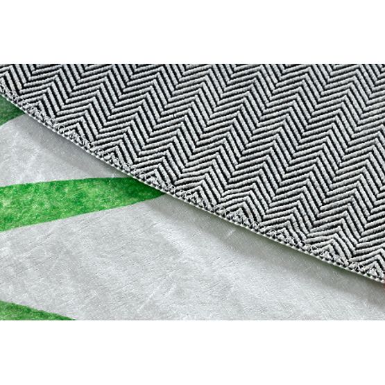 BAMBINO 54090 covoraș rotund de spălat Animale, Africa pentru copii antiderapant - alb / verde