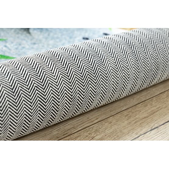 BAMBINO 54090 covoraș rotund de spălat Animale, Africa pentru copii antiderapant - alb / verde