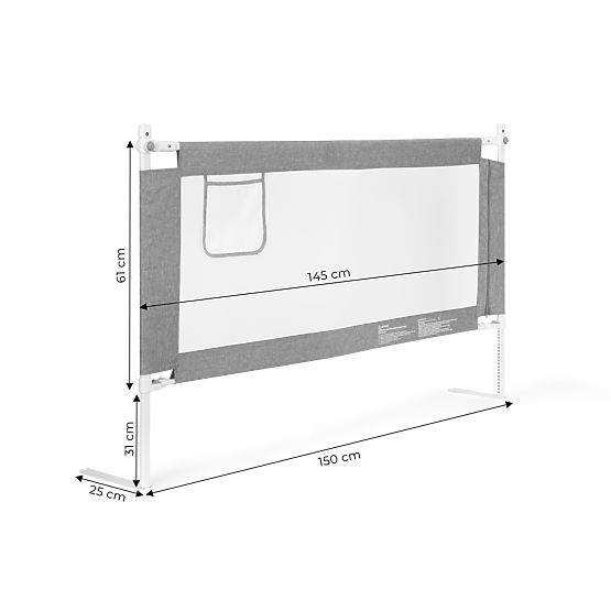 Barieră de protecție pentru pat 150 cm protecție pentru copii ECOTOYS