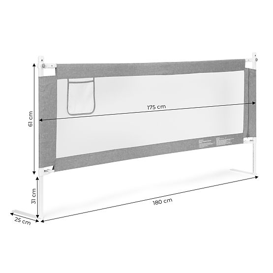 Barieră de protecție pentru pat 180 cm protecție pentru copii ECOTOYS