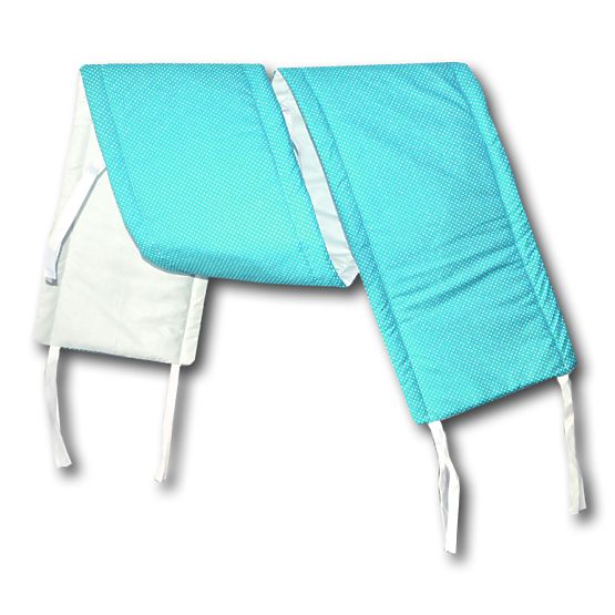 Bariera de protectie pentru pat Gadeo – puncte turcoaz