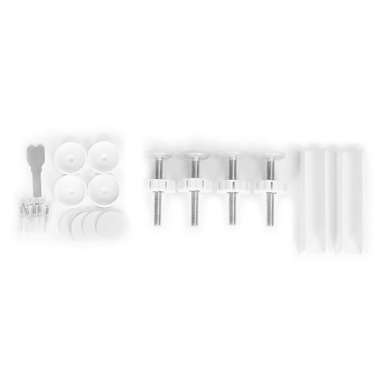 Barieră de siguranță 74-105 cm pentru scări și uși, panouri suplimentare din oțel, albă ECOTOYS