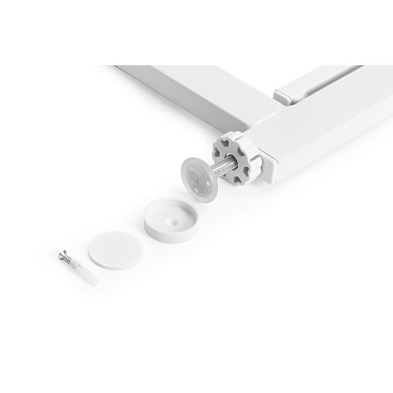 Barieră de siguranță 74-105 cm pentru scări și uși, panouri suplimentare din oțel, albă ECOTOYS