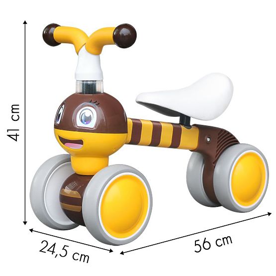 Baby Bouncer Bee - galben-maroniu