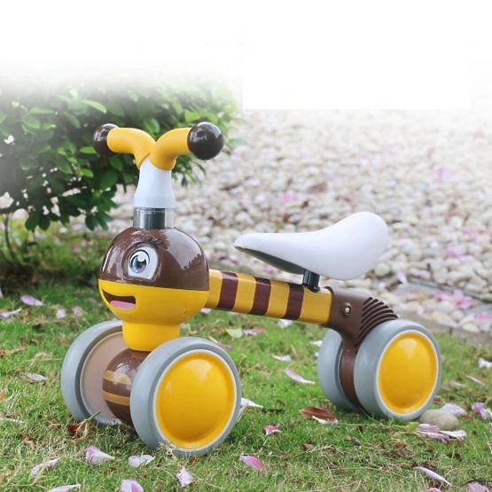 Baby Bouncer Bee - galben-maroniu