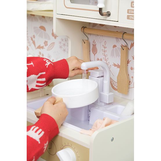 Bianca - Bucătărie cu robinet funcțional, mașină de spălat și cuptor