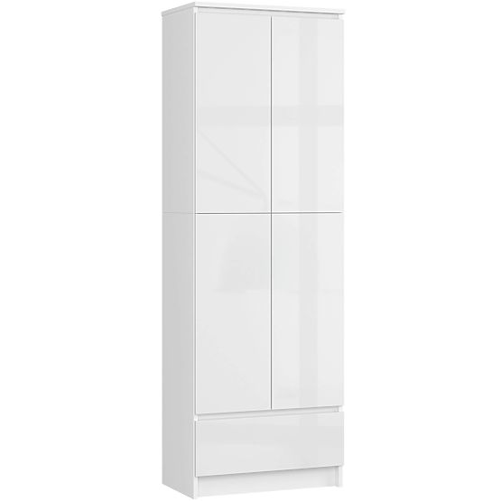 BIBLIOTECĂ ÎNCHISĂ R60 2D 1SZ CLP PK ALB/ALB LUCIOAS
